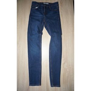 Zara straight leg blue jeans